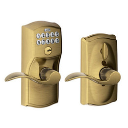 Antique brass door handles - Lever lock door handles