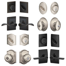 Schlage Combo Deadbolt & Keyed Knob or Lever