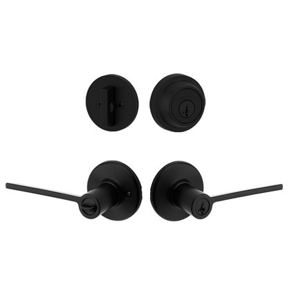 Kwikset / Ladera 405 RDT Lever and 660 RDT Single Cylinder SmartKey Deadbolt Combo Pack SMT