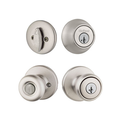Kwikset / Tylo 400 Knob and 660 Single Cylinder SmartKey Deadbolt Combo Pack SMT