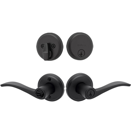 Kwikset / Sedona 740 Lever and 258 Hometown Single Cylinder SmartKey Deadbolt Combo SMT