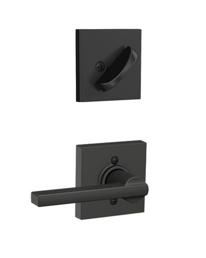 Schlage / F Series Single Cylinder Interior Trim Pack / Latitude Lever with Collins Rose / Single Cylinder