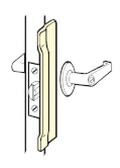 Don-Jo / Latch Protector / 10" H x 1-1/2" W Height /  Out-Swinging Doors / Stainless Steel  / NLP 110 630