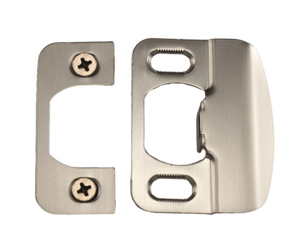 Kwikset / Adjustable Lip Strike Round Corner / 2-1/4 H x 1-3/4 - 1-15/16 Total Width W