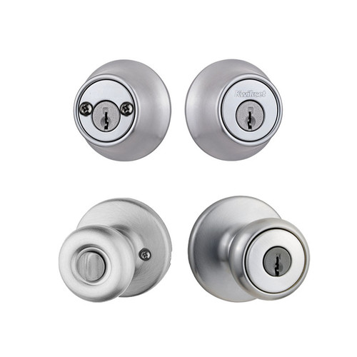 Kwikset / Tylo 400 Knob and 665 Double Cylinder Deadbolt Combo