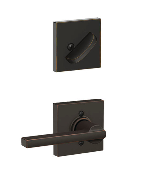 Schlage Century Front Entry Handle FE285 CEN 619 LAT CEN Satin Nickel - View #12