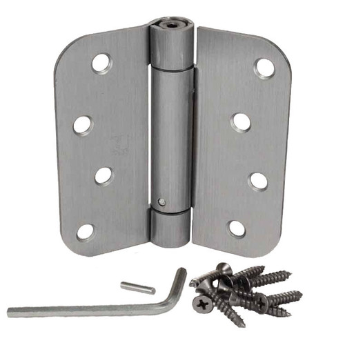 Ilyapa Self Closing 4 Inch Hinge 2 Pack Square, Flat Black Mortise Spring Hinge - 4x4 Inch Interior Spring Hinges for Doors with Square Corners, Exterior Door Hinges Self Closing