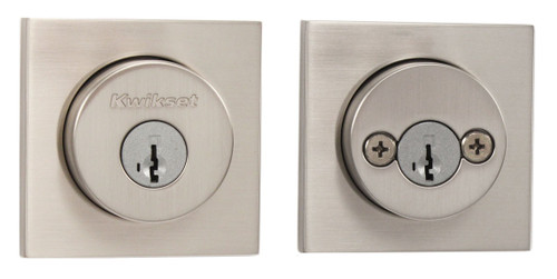 Kwikset / 159 Square Deadbolt / Double Cylinder - SmartKey / Satin Nickel / 159SQT 15 SMT