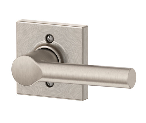 Schlage / Broadway Lever with Collins Rose / Half Dummy / Satin Nickel / F170BRW 619 COL