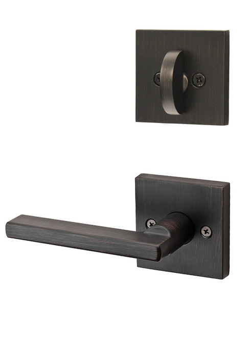 Kwikset / 968 Dummy Cylinder Interior Trim Pack / Halifax Lever / Venetian Bronze / 968HFLSQT11P Kwikset / 968 Dummy Cylinder Interior Trim Pack / Halifax Lever / Venetian Bronze / 968HFLSQT11P