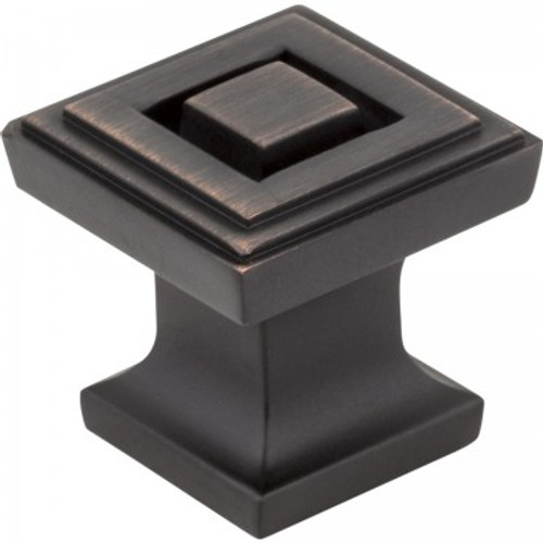 Jeffrey Alexander / Delmar Knob / 1" / Brushed Oil Rubbed Bronze / 585DBAC
