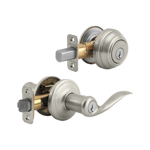 Kwikset Tustin Lever with Single Cylinder Deadbolt Combo Pack