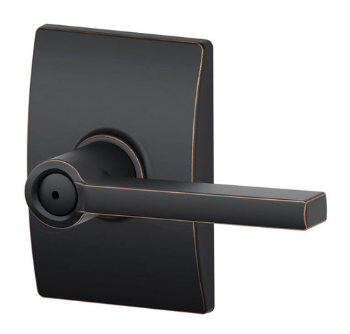 Schlage / Latitude Lever with Century Rose / Privacy / Aged Bronze / F40LAT 716 CEN Schlage / Latitude Lever with Century Rose / Privacy / Aged Bronze / F40LAT 716 CEN