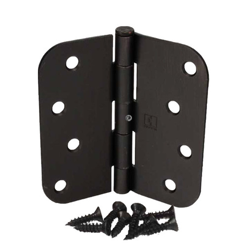 Hager / Hinge / 4" x 4" / 5/8" Radius Corner / Non-Removable Pin / Antique Oiled Bronze / RC1842 4x4 10R NRP