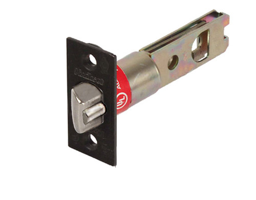 Kwikset / Wide Face Square Corner / UL Deadlatch / 2-3/4" Backset / Painted Brown / 84255-690