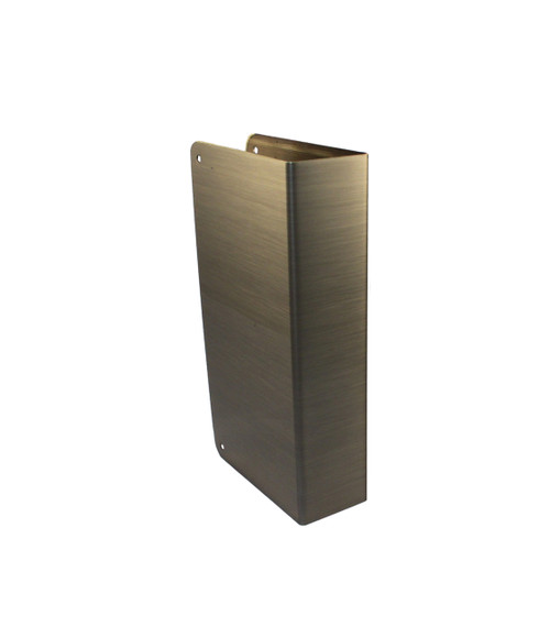Don-Jo / Wrap-Around Plate / 9" H x 4-1/4" W /  1-3/8" Door Thickness / Blank Plate / Antique Brass / 30 AB CW