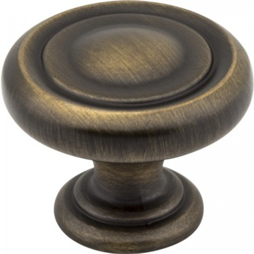 Jeffrey Alexander / Bremen 1 Knob / 1-1/4" / Antique Brushed Satin Brass / 117ABSB