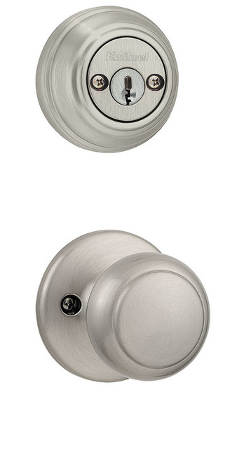 Kwikset / 967 Double Cylinder Interior Trim Pack / Cove Knob / Satin Nickel / 967CV15