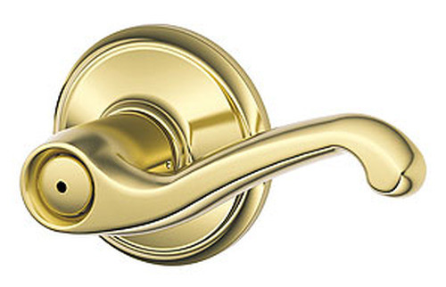 Schlage / Flair Lever / Privacy / Bright Brass / F40FLA 605