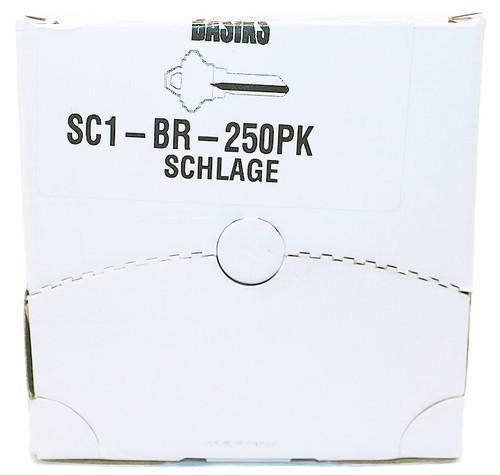 Basiks / Key Blanks Boxed 250 / 5 - Pin / SC1-BR-250
