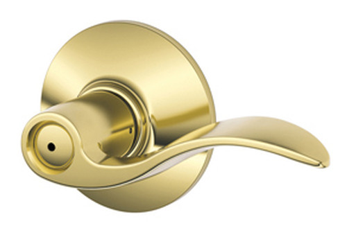 Schlage / Accent Lever / Privacy / Bright Brass / F40ACC 605