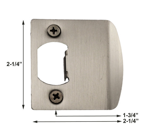 デッドエンド Kwikset Extended Lip Strike Plate Square Corner, 2-1/4