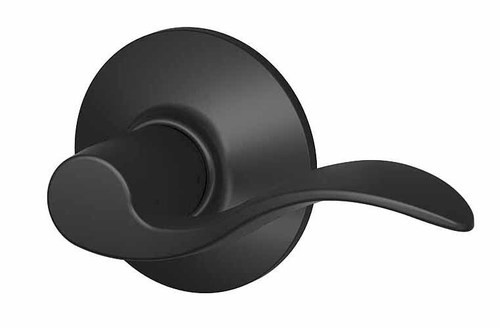 Schlage / Accent Lever / Passage / Matte Black / F10ACC 622
