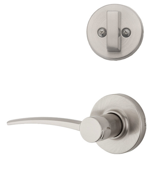 Kwikset / 974 Single Cylinder Interior Trim Pack / Katara Lever / Right Hand / Satin Nickel / 974KTLRH15