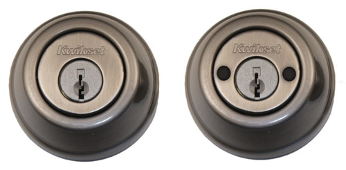 Kwikset / 785 Deadbolt / Double Cylinder / Antique Nickel / 785 15A