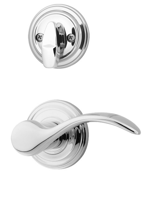 Kwikset / 966 Single Cylinder Interior Trim Pack / Pembroke Lever / Left Hand / Polished Chrome / 966PMLLH26 Kwikset / 966 Single Cylinder Interior Trim Pack / Pembroke Lever / Left Hand / Polished Chrome / 966PMLLH26