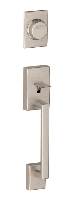 Schlage / Century Handleset / Dummy Cylinder / Satin Nickel / F93CEN 619