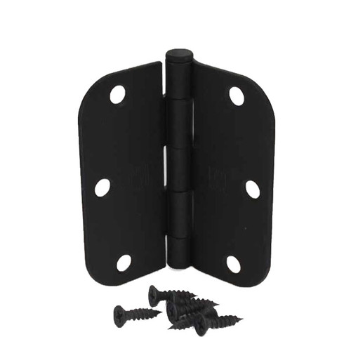 Hager / Hinge / 3-1/2" x 3-1/2" / 5/8" Radius Corner / Black / RC1842 3.5x3.5 1D