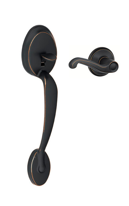 Schlage / Plymouth Handleset / Handle / Aged Bronze / FE285PLY 716