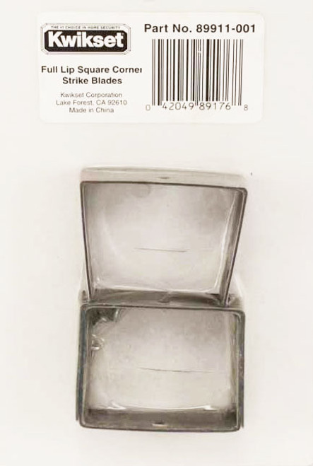 Kwikset / 138 Installation Kit Replacement Part / Full Lip Square Corner Strike Blades / 89911-001