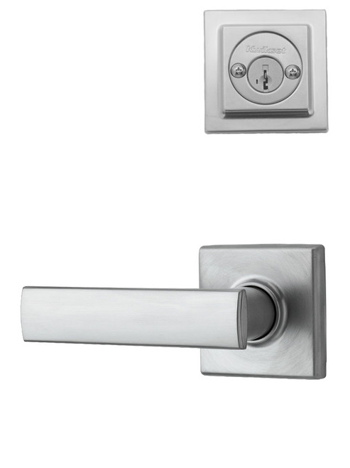 Kwikset / 976 Double Cylinder Interior Trim Pack / Vedani Lever / Satin Chrome / 976VDL26D SMT