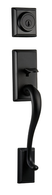 Kwikset / Hawthorne Handleset / Double Cylinder - SmartKey / Matte Black / 801HE 514 SMT Kwikset / Hawthorne Handleset / Double Cylinder - SmartKey / Matte Black / 801HE 514 SMT