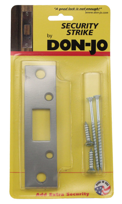 Don-Jo / Security Strike For Deadbolts / 4-7/8" H x 1-1/4 W / Steel Silver Coated / 2 SDS SL