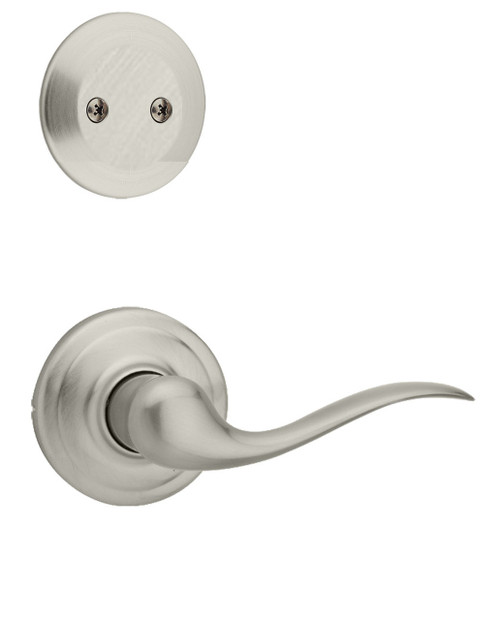 Kwikset / 606 Dummy Cylinder Interior Trim Pack / Tustin Lever / Left Hand / Satin Nickel / 606TNLLH15