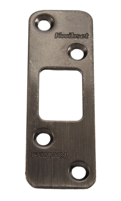 Kwikset / Deadbolt / Round Corner / Heavy Duty / Strike Plate / Antique Nickel / 83223-15A