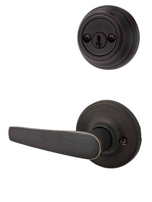 Kwikset / 967 Double Cylinder Interior Trim Pack / Delta Lever / Venetian Bronze / 967DL11P