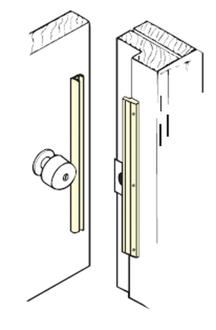 Don-Jo / Latch Protector / 12" Height /  In-Swinging Doors / Brass Plated  / ILP 212 BP