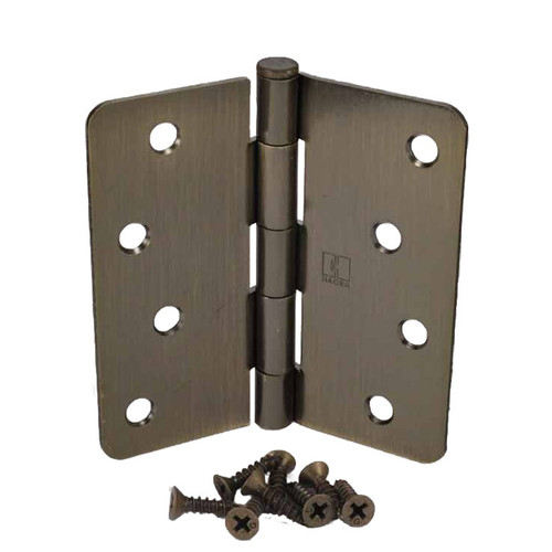 Hager / Hinge / 4" x 4" / 1/4" Radius Corner / Antique Brass / RC1741 4x4 5 Hager / Hinge / 4" x 4" / 1/4" Radius Corner / Antique Brass / RC1741 4x4 5
