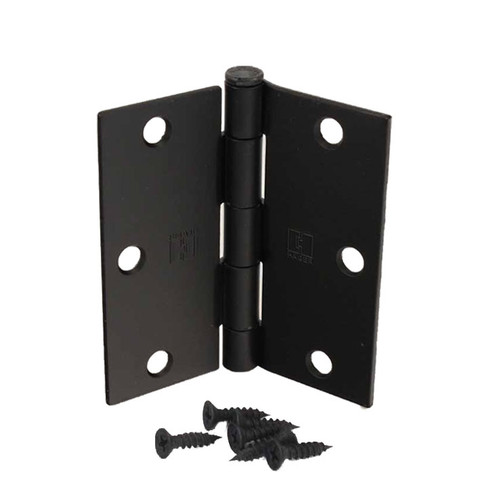 Hager / Hinge / 3-1/2" x 3-1/2" / Square Corner / Black / 1741 3.5x3.5 1D