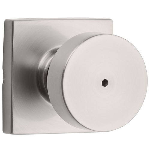 Kwikset / Pismo Knob with Square Rose / Privacy / Satin Nickel / 730PSKSQT 15