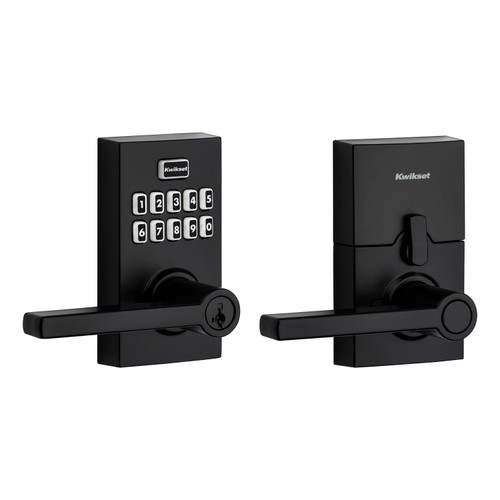 Kwikset 917 Series SmartCode Electronic Halifax Lever Matte Black