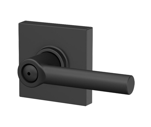 Schlage / Broadway Lever with Collins Rose / Privacy / Matte Black / F40BRW 622 COL