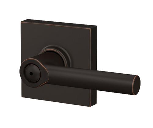 Schlage / Broadway Lever with Collins Rose / Privacy / Aged Bronze / F40BRW 716 COL