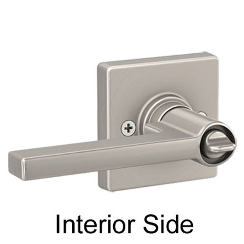 Schlage / Solstice Lever with Collins Rosette / Keyed Entry / Satin Nickel  / J54SOL 619 COL