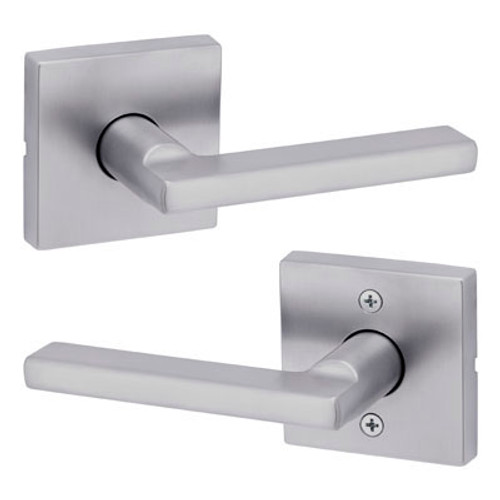 Kwikset / Halifax Lever with Square Rose / Passage / Satin Chrome / 720HFLSQT 26D