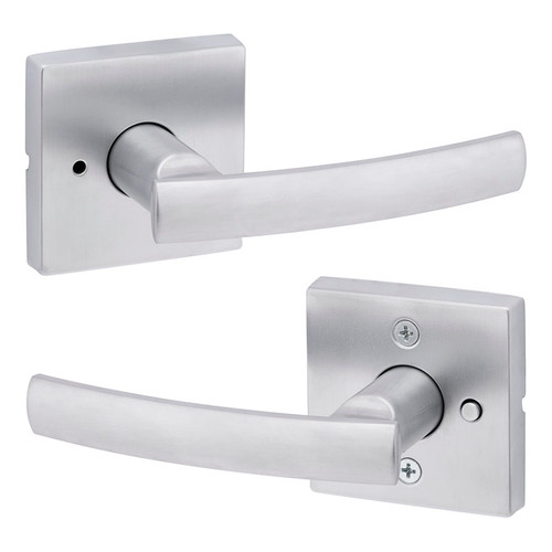 Kwikset / Sydney Lever with Square Rose / Privacy / Satin Chrome / 730SYLSQT 26D Kwikset / Sydney Lever with Square Rose / Privacy / Satin Chrome / 730SYLSQT 26D